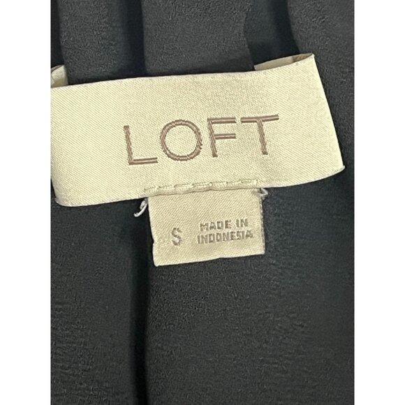 Loft Black Floral Boho Peasant Dress Size Small - Picture 5 of 12